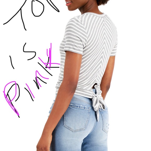 Self esteem large Tie back striped top - Picture 3 of 3